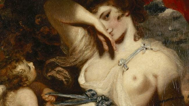 Joshua Reynolds painting of Cupid untying the zone of Venus 1788.